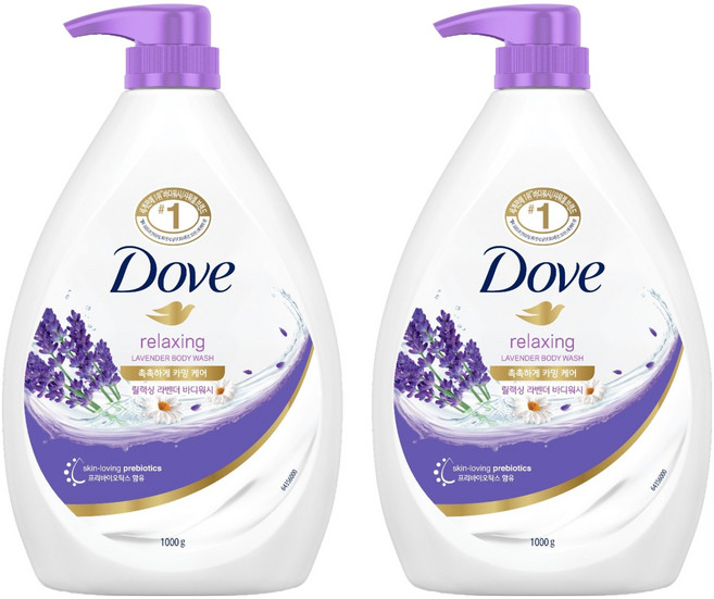 도브 하이드레이션 바디워시 라벤더향, 1L, 2개