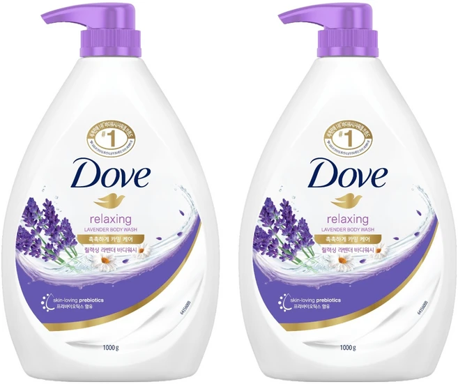 도브 하이드레이션 바디워시 라벤더향, 1L, 2개 - 쿠팡