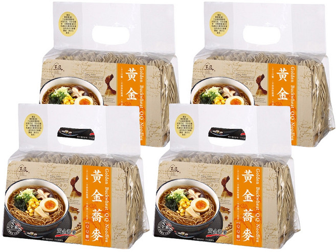 玉民 台灣黃金蕎麥 QQ麵, 550g, 4包