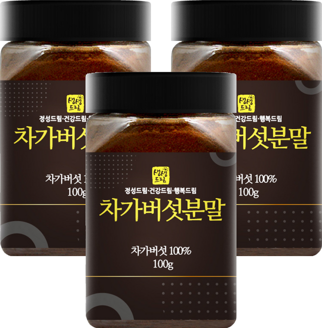생생드림 차가버섯 분말, 100g, 3개