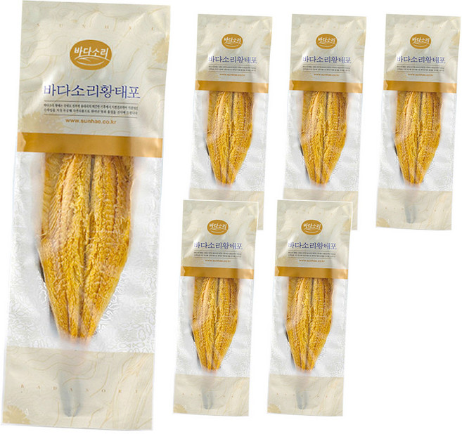 바다소리 용대리 황태포, 45g, 6개
