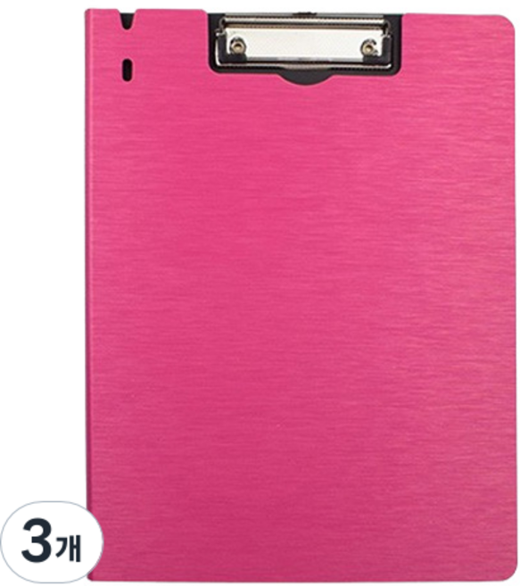 알로데 고급 덮개형 클립보드 A4 세로형, A06 로즈레드, 3개