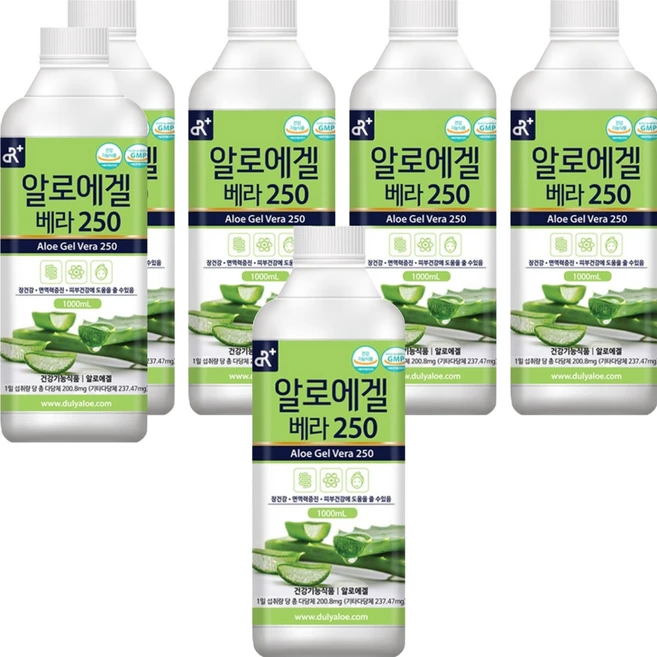 DR 알로에겔 베라 250, 1L, 6개 - 쿠팡