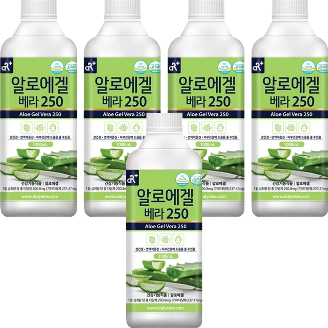 DR 알로에겔 베라 250, 1L, 5개 - 쿠팡