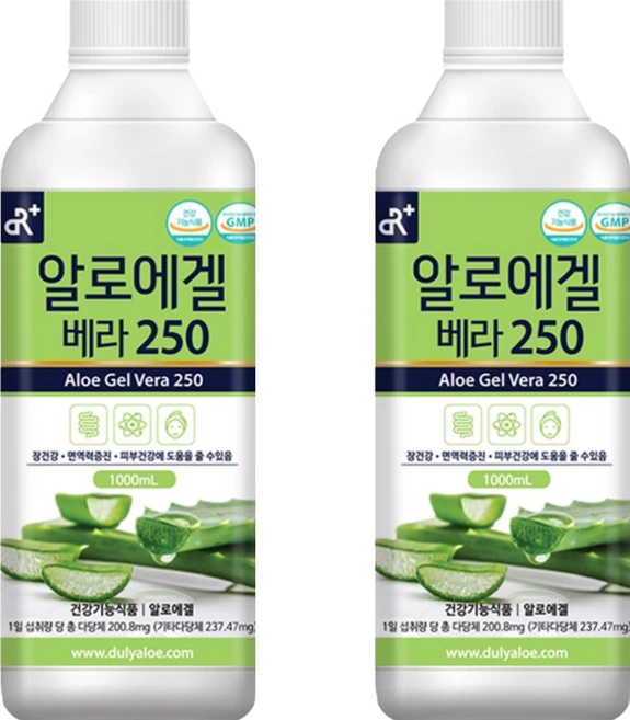DR 알로에겔 베라 250, 1L, 2개 - 쿠팡
