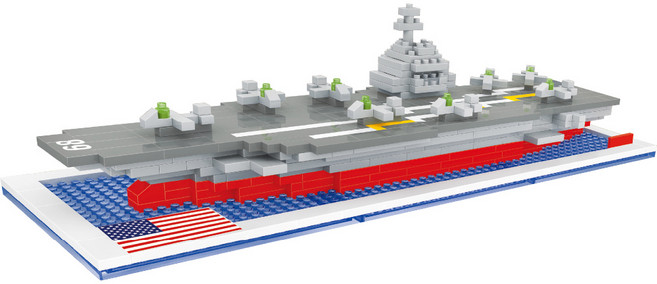 美國尼米茲航空母艦奈米積木 567p, 混合顏色, 1個
