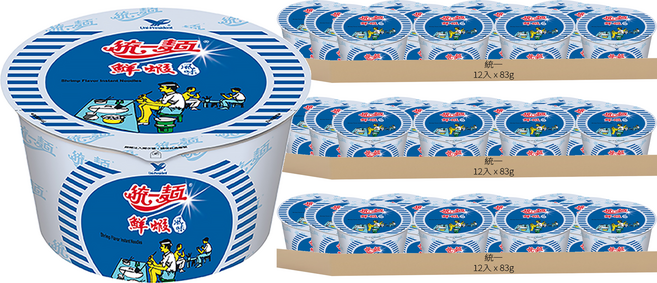 統一 統一麵 鮮蝦風味 83g, 36入