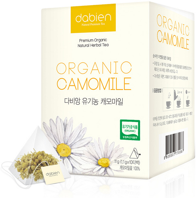 다비앙 유기농 캐모마일차 티백, 1.1g, 10개입, 1개