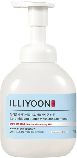 일리윤 세라마이드 아토 버블워시 앤 샴푸 바디워시 무향, 400ml, 1개 - 쿠팡