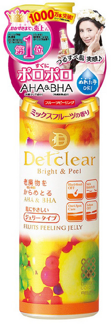 MEISHOKU 明色 Detclear 煥膚角質凝露 綜合水果 溫和去除老廢角質及黑頭粉刺, 180ml, 1瓶