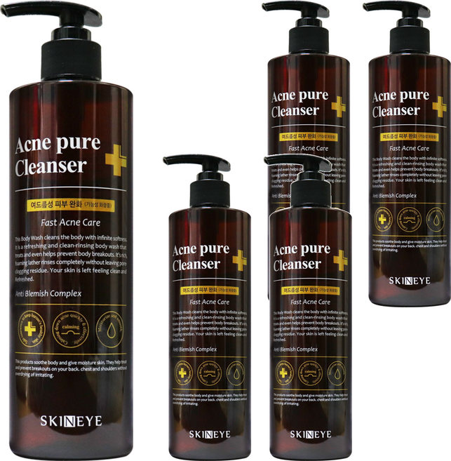 스킨아이 아크네 퓨어 클렌저 바디워시, 500g, 5개