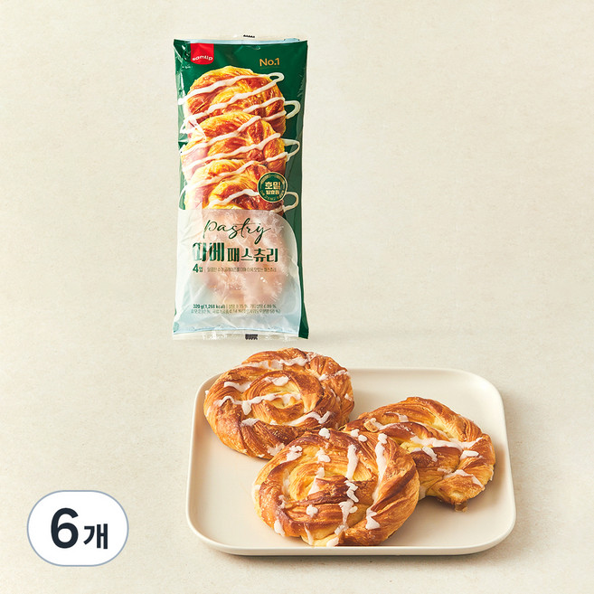 삼립 발효버터 따베패스츄리, 80g, 4개입, 6개