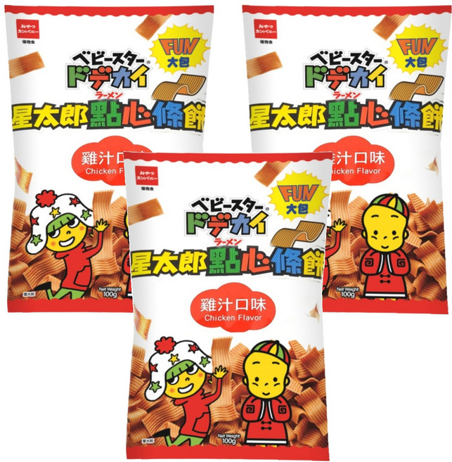 OYATSU 優雅食 點心條餅 雞汁口味FUN大包, 100g, 3包