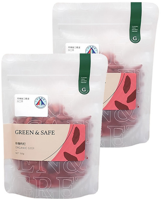 GREEN&SAFE 永豐餘生技 有機枸杞, 150g, 2包