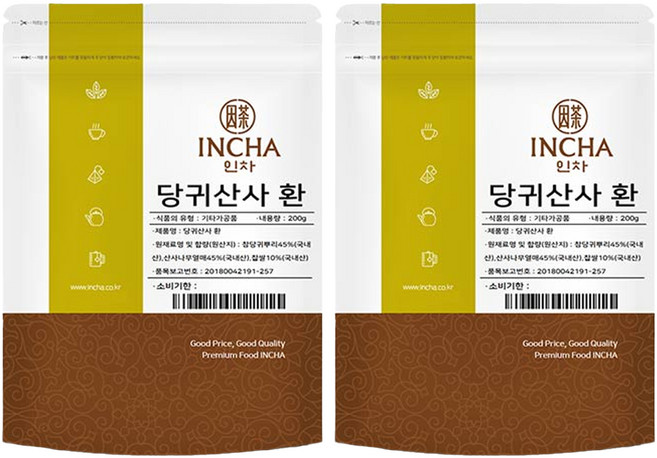 인차 당귀산사 건강환, 2개, 200g