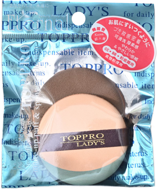 TOPPRO 韓製馬卡龍氣墊粉撲 2個, 1組, P-BR