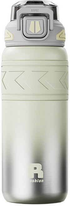 Couselect 316不鏽鋼保溫杯/自彈式開蓋運動水壺/隨行水杯, 新綠灰, 1個, 710ml