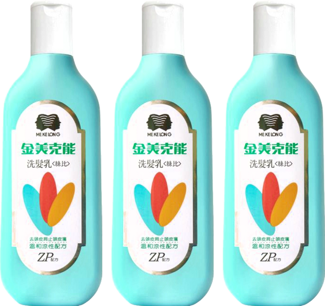 MEKELONG 金美克能 微涼洗髮乳, 400ml, 3瓶