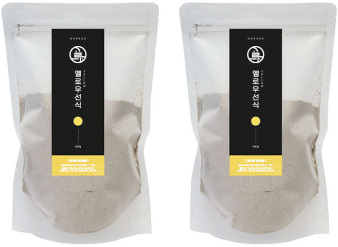 고르다선식 옐로우 선식가루, 500g, 2개
