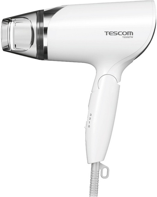 TESCOM 大風量負離子吹風機 TID292TW 1500W 速乾 附保濕風罩, 白色