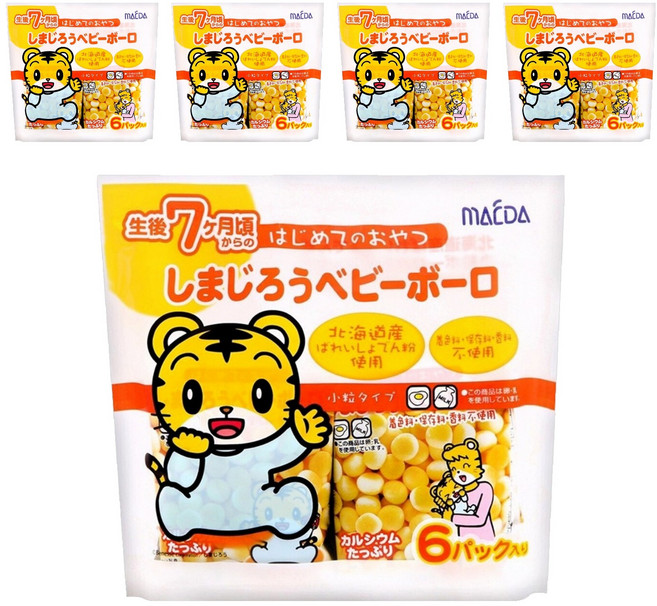 MAEDA 大阪前田製菓 5連小老虎蛋酥, 原味, 60g, 5組