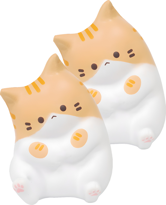 아가플러스 폭신 마시멜로우 냥이 스퀴시 치즈, 2개