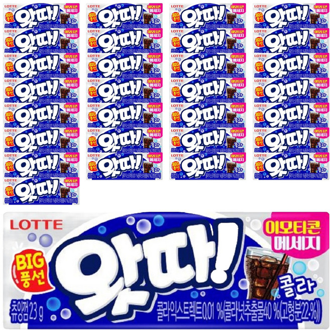 롯데웰푸드 왓따 콜라 껌, 23g, 80개