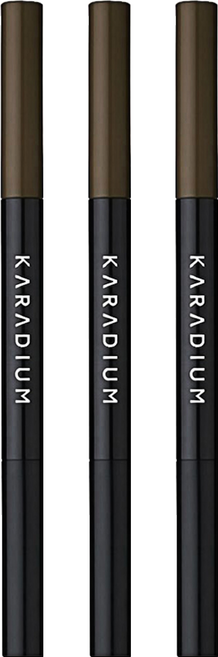KARADIUM 台灣公司貨 超玩美方形眉筆, 02 深棕色, 3件