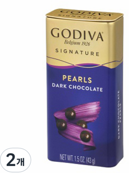 고디바 펄 다크초콜릿, 43g, 2개