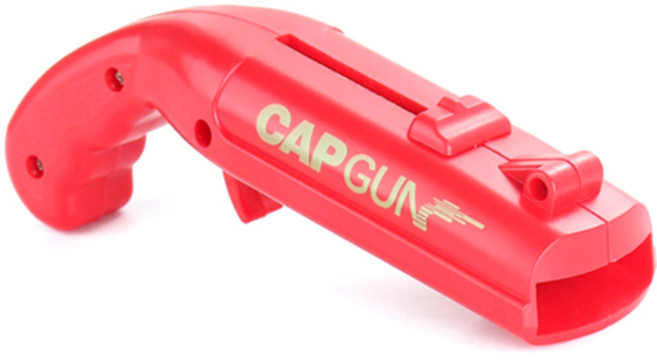 캡건 병따개 오프너 병뚜껑총 장난감총, 레드, 1개