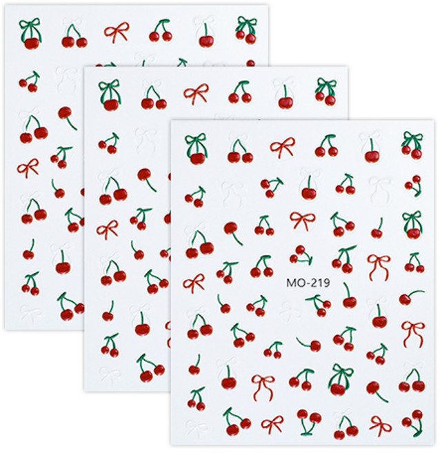 타이탄 쁘띠 팬시 스티커, 체리펀칭 MO-219, 3개