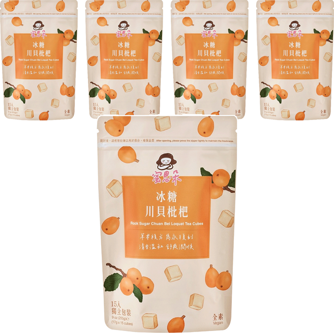 蜜思朵 NEW!冰糖川貝枇杷, 15顆, 17g, 5包