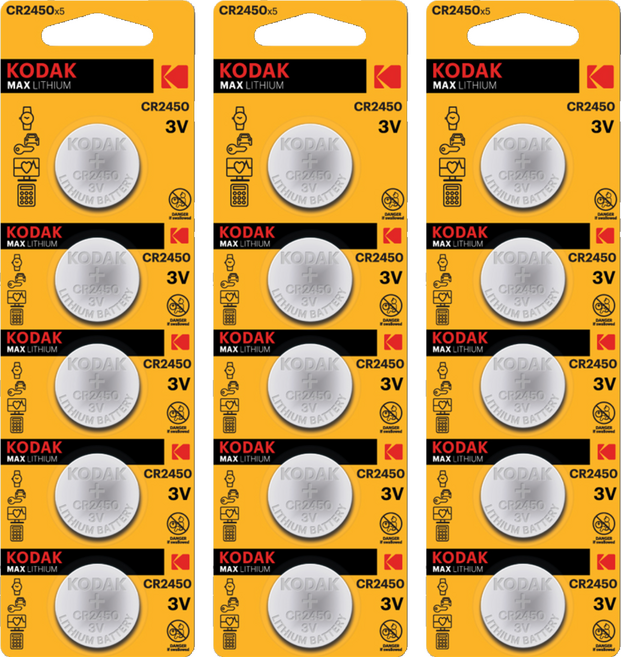 코닥 MAX 3V 리튬 코인건전지 CR2450, 1개입, 15개