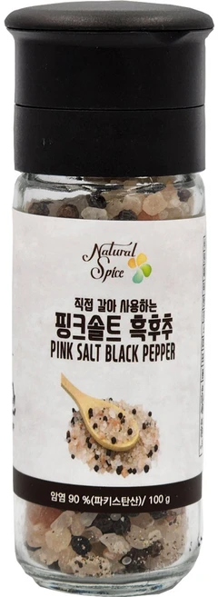 내츄럴스파이스 핑크솔트 흑후추, 100g, 1개 - 쿠팡