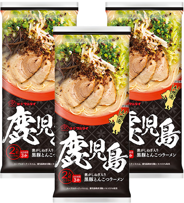 MARUTAI 丸太 鹿兒島黑豚骨拉麵 185g, 3包
