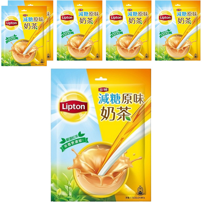 Lipton 立頓 減糖原味奶茶, 17g, 20包, 6袋