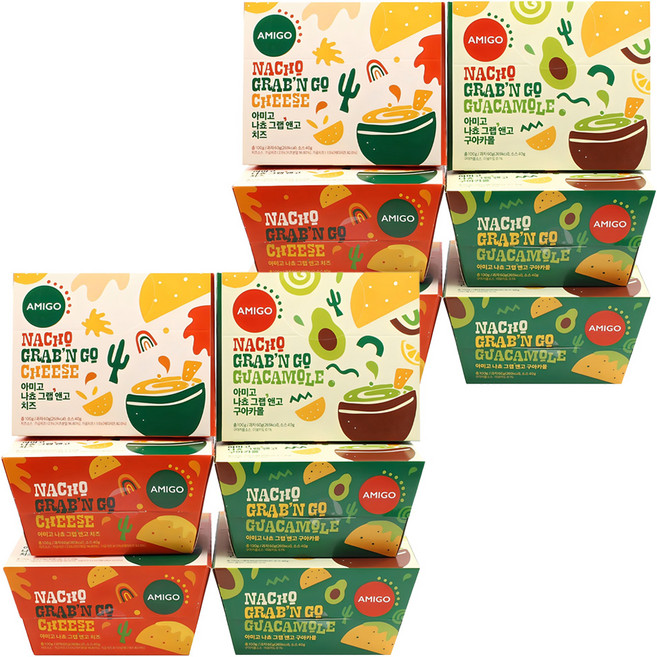 아미고나쵸 나쵸 그랩앤고 반반 콤보 6개, 600g, 2세트