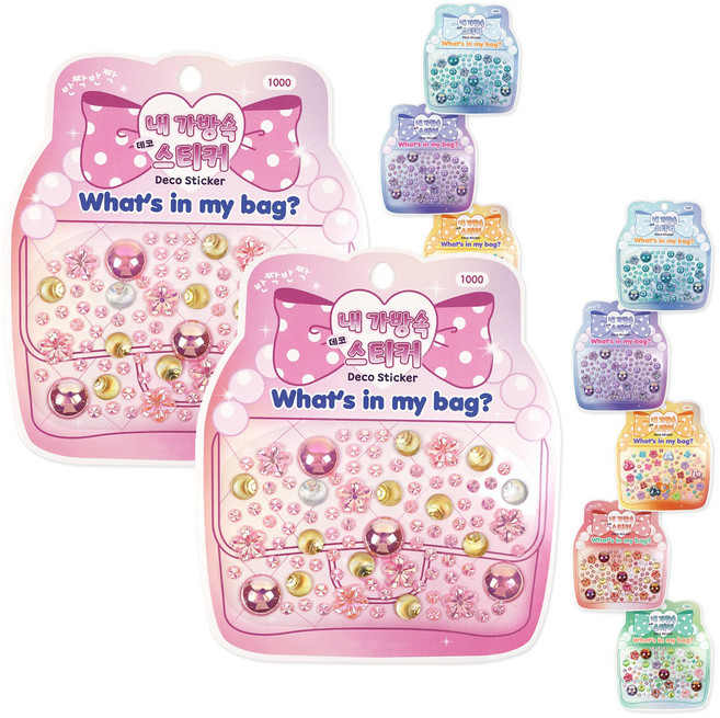 포포팬시 내 가방 속 데코 보석스티커 6종 세트, 혼합색상, 2세트