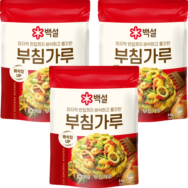 백설 부침가루, 3개, 2kg