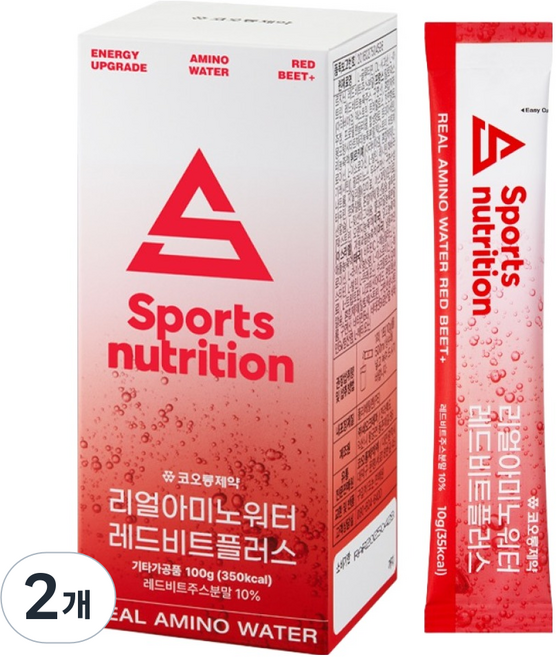 코오롱제약 리얼아미노워터 레드비트플러스 10p, 100g, 2개