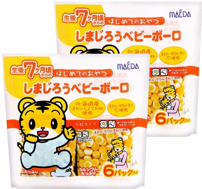 MAEDA 大阪前田製菓 5連小老虎蛋酥, 原味, 60g, 2組