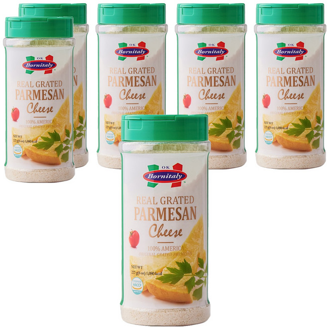 리얼 그레이티드 파마산치즈, 227g, 6개