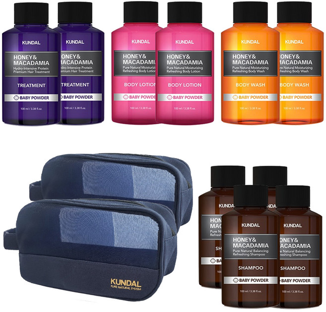 쿤달 트래블 키트 5종 세트 TYPE1 베이비파우더향, 2세트