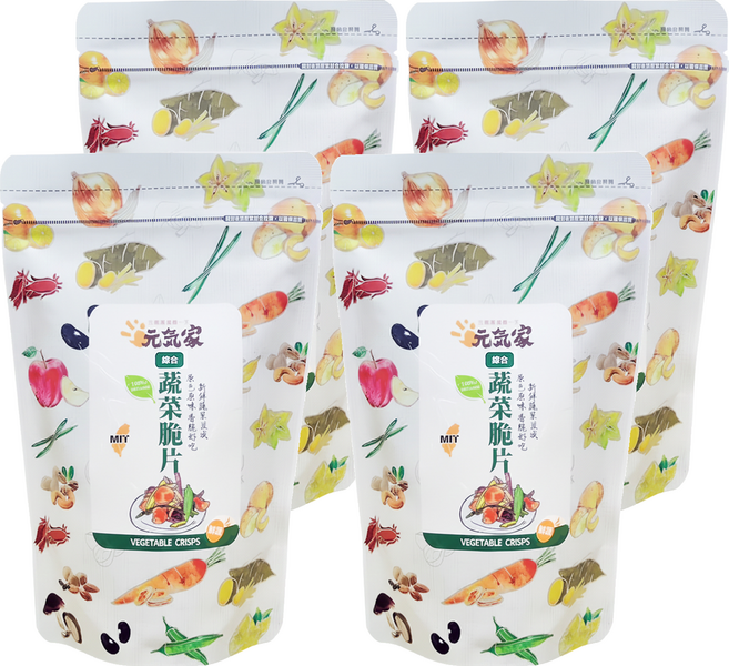 元氣家 綜合蔬菜脆片, 100g, 4包