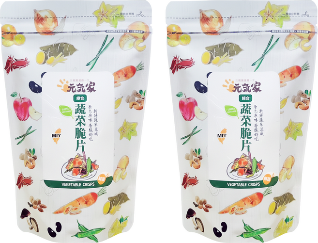 元氣家 綜合蔬菜脆片, 100g, 2包