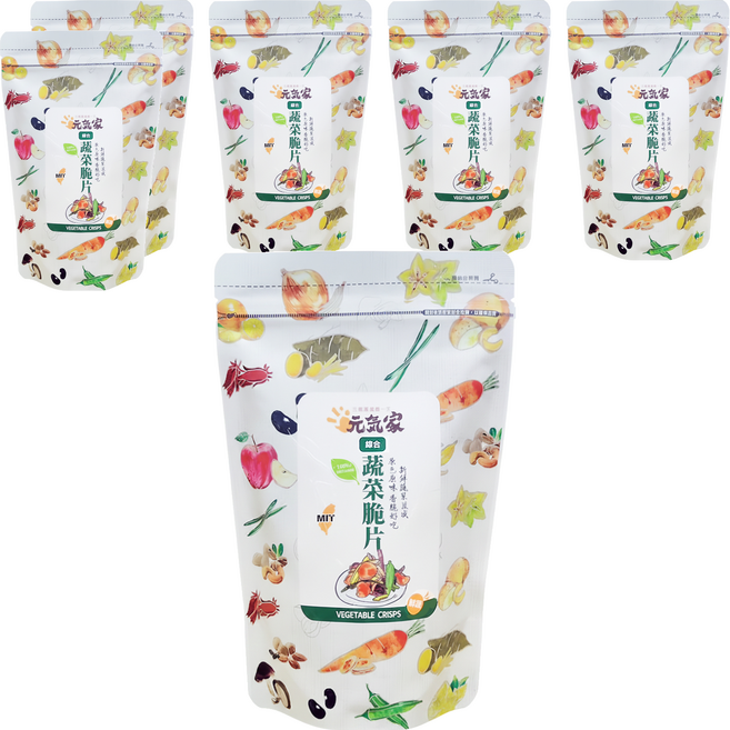 元氣家 綜合蔬菜脆片, 100g, 6包