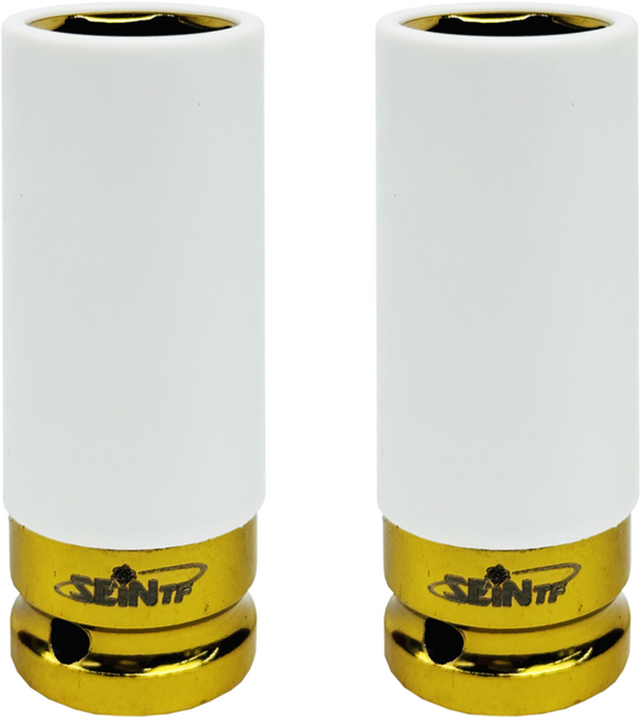 세인티에프 1/2인치 롱 너트 소켓 커버형 휠 복스알 19mm, 2개