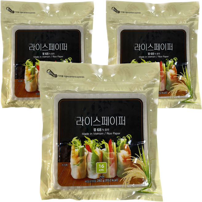 方形米紙, 280g, 3個