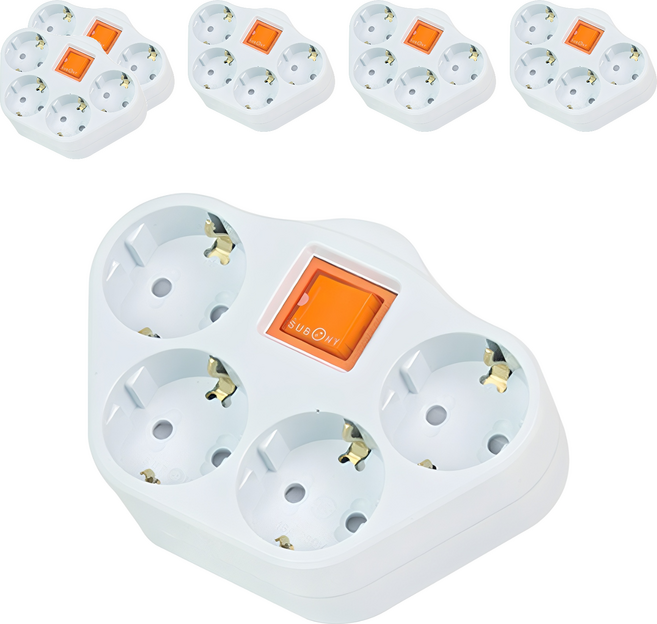 써보니 스위치 멀티탭 4구, 혼합색상, 6개