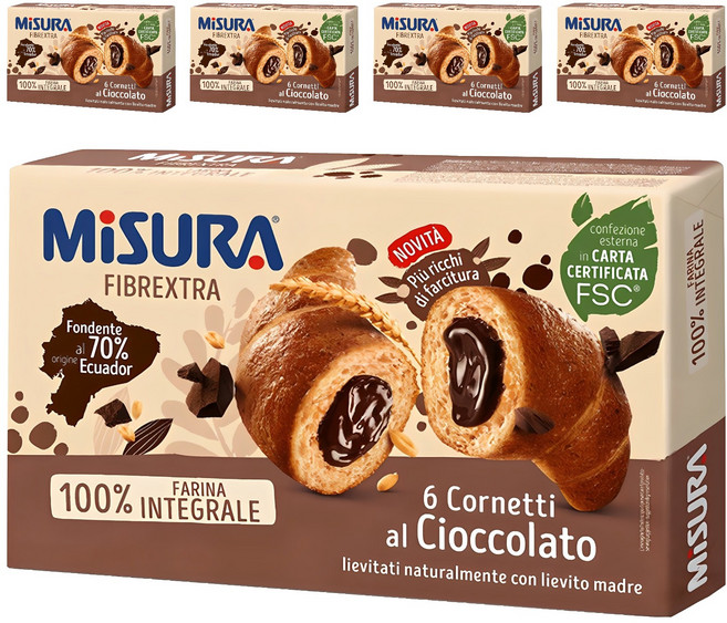 미주라 초코 통밀 크로와상, 308g, 5개